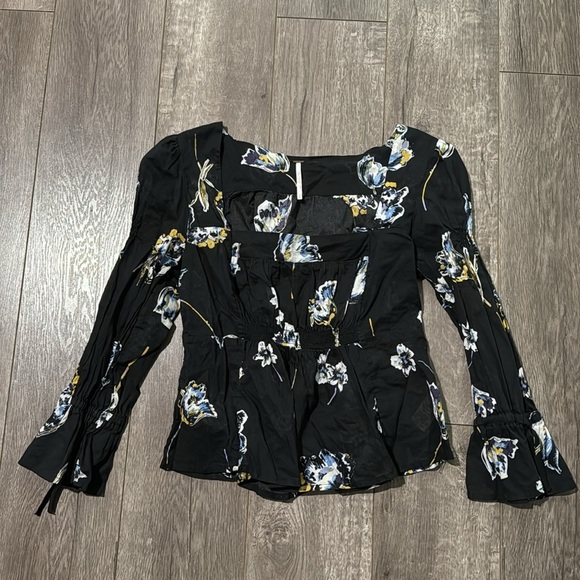 Free People Cherish The Light Floral Blouse Small - Picture 2 of 4